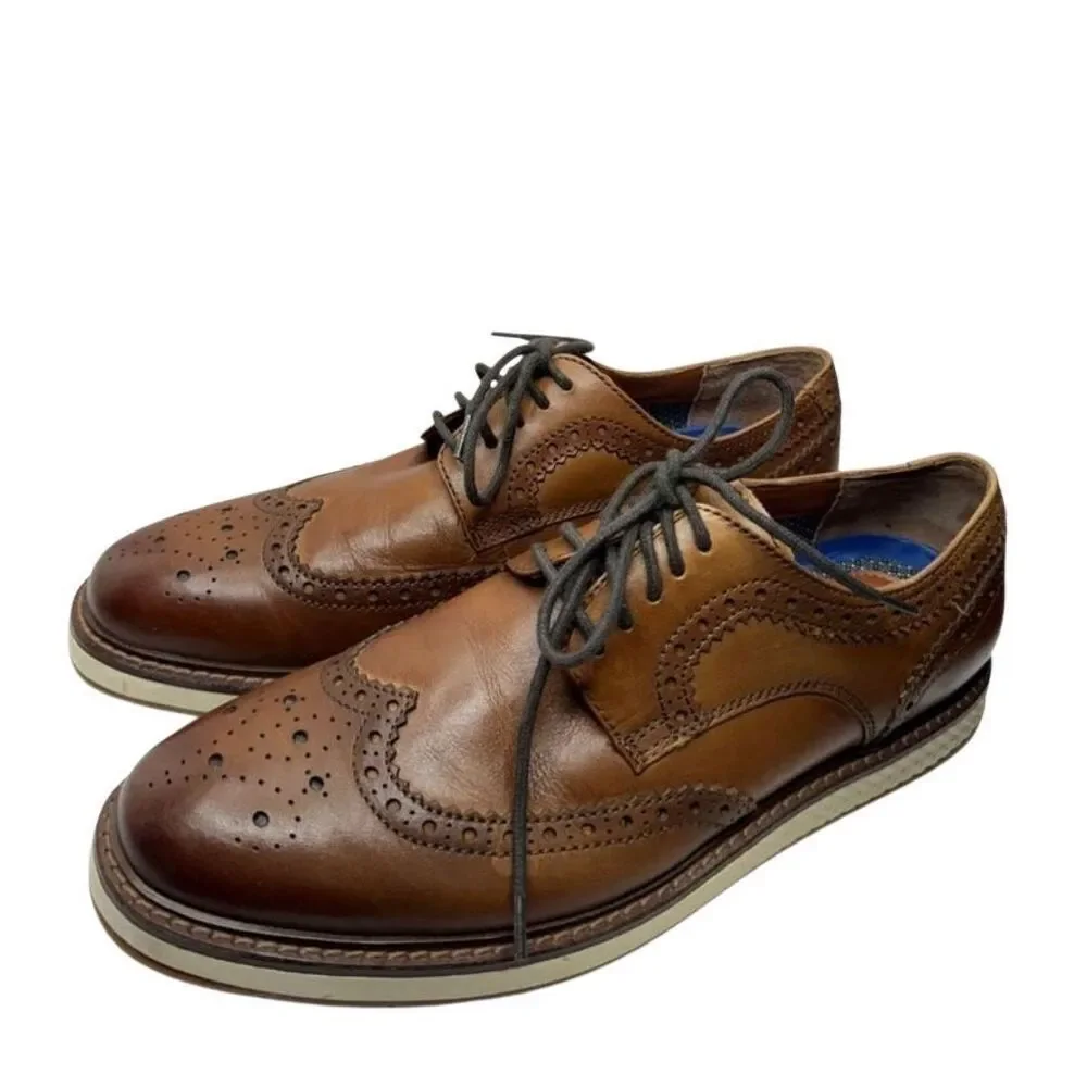 Vince Camuto Oxford Mens Size 10 Brown Leather Brogue‎ Shoes